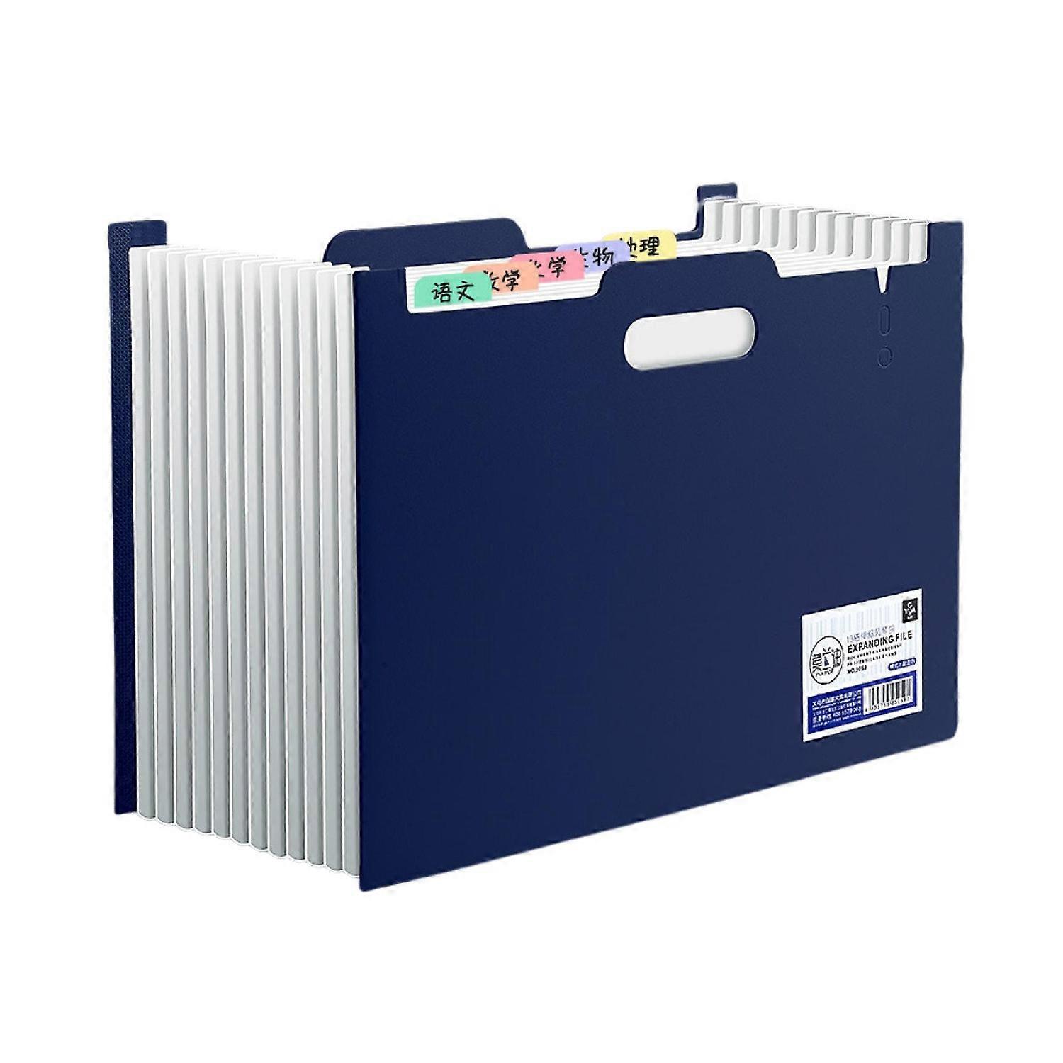 Accordion File Folder Expanding Vertical File Organizer 13 Pockets Folder with Colored Labels for
