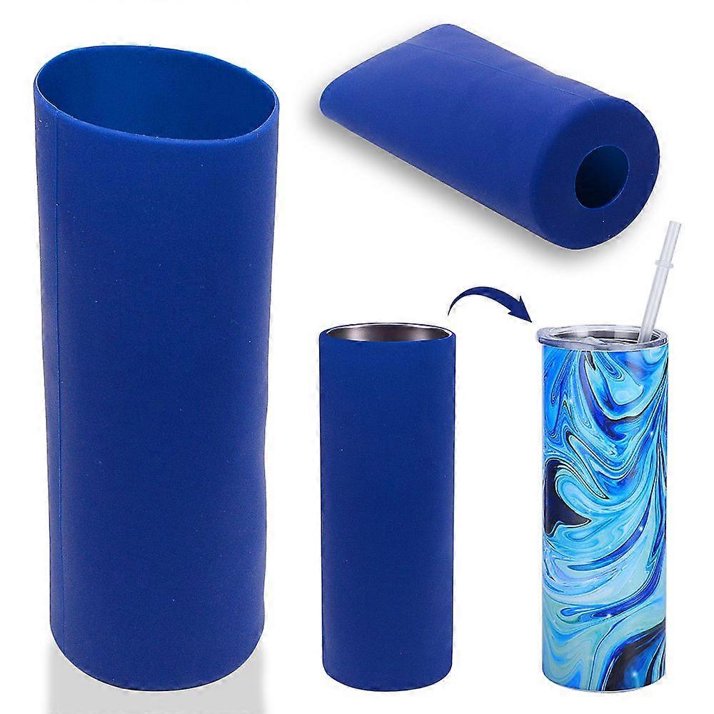 Silicone Cup Sleeve Column Blue 80x205mm Hole: 31mm Inner Diameter: 75mm