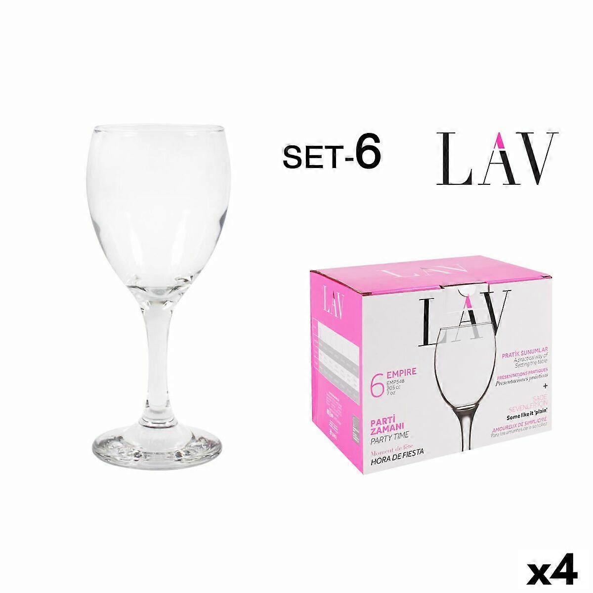 Wijnglazenset LAV Wit 200 ml 6 Stuks (4 Stuks)