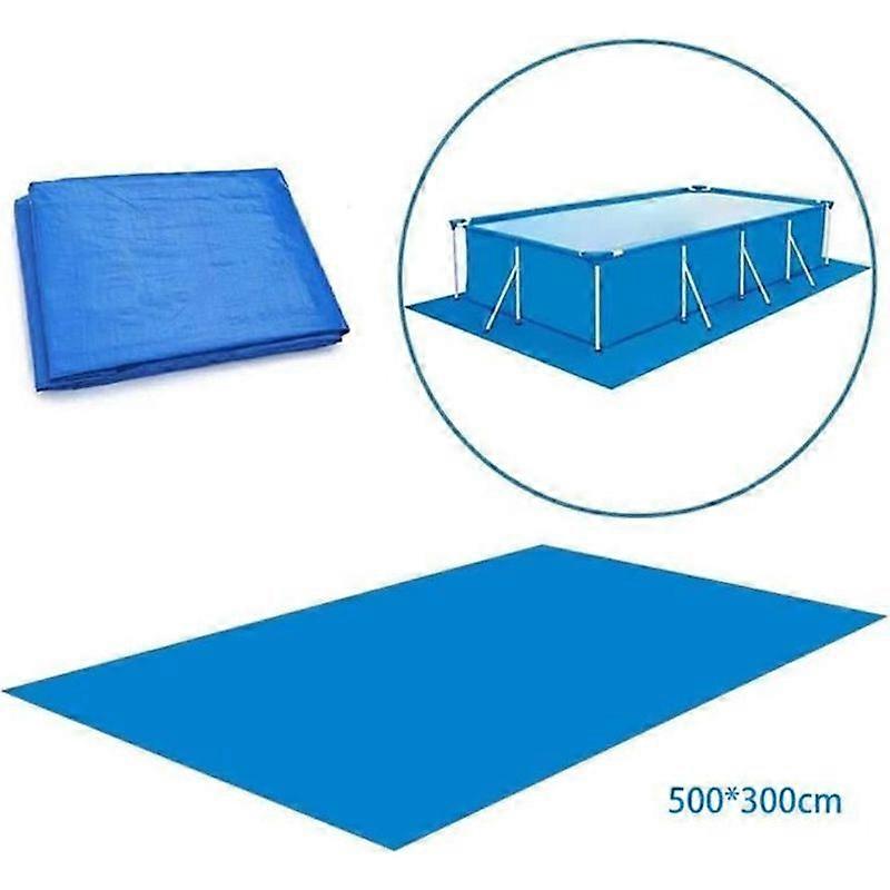 Pool Floor Mat - Brand - Model - Blue - Rectangular