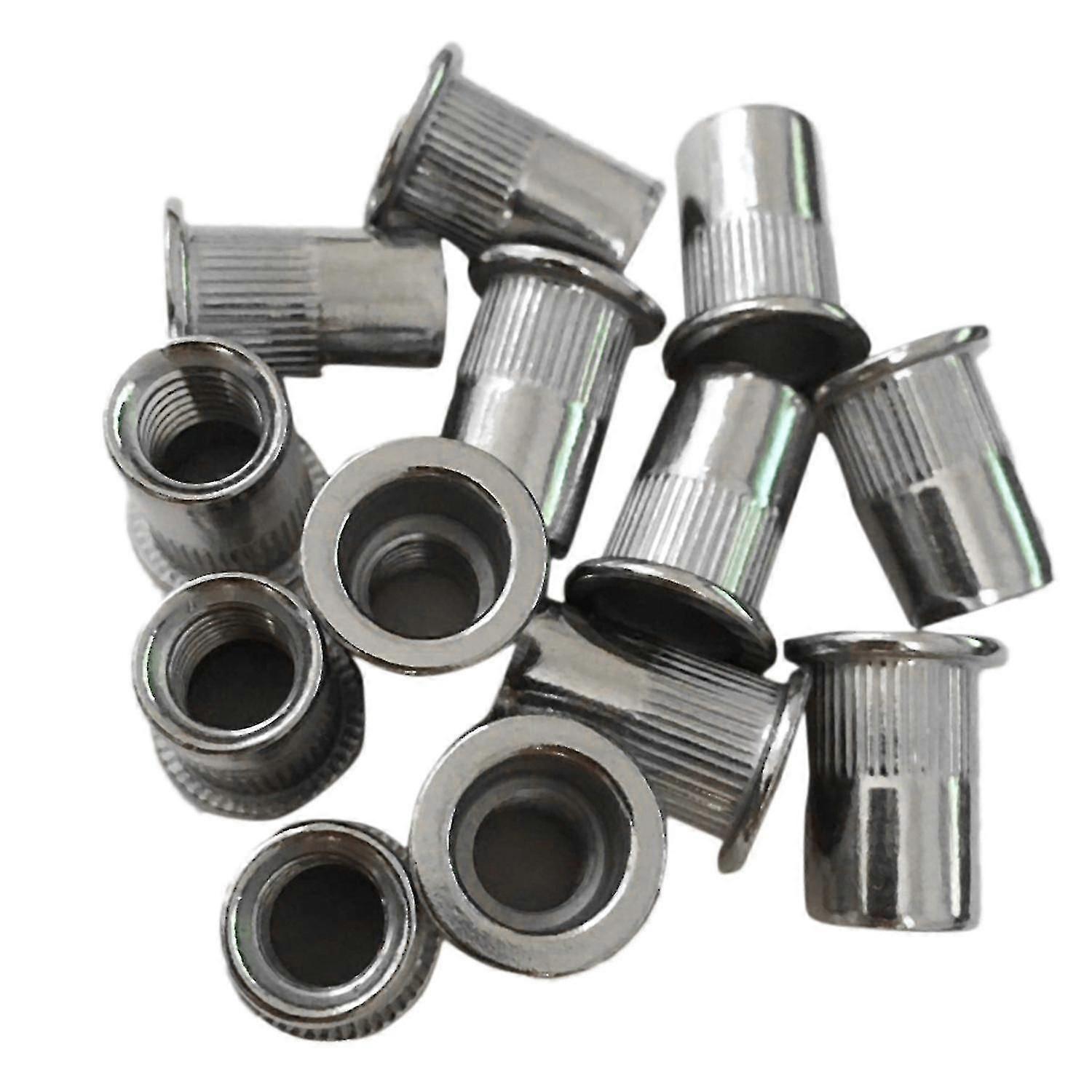 30pcs M8 Rivet Nuts Less Steel Threaded Rivet Insert Nuts M8-1.25mm