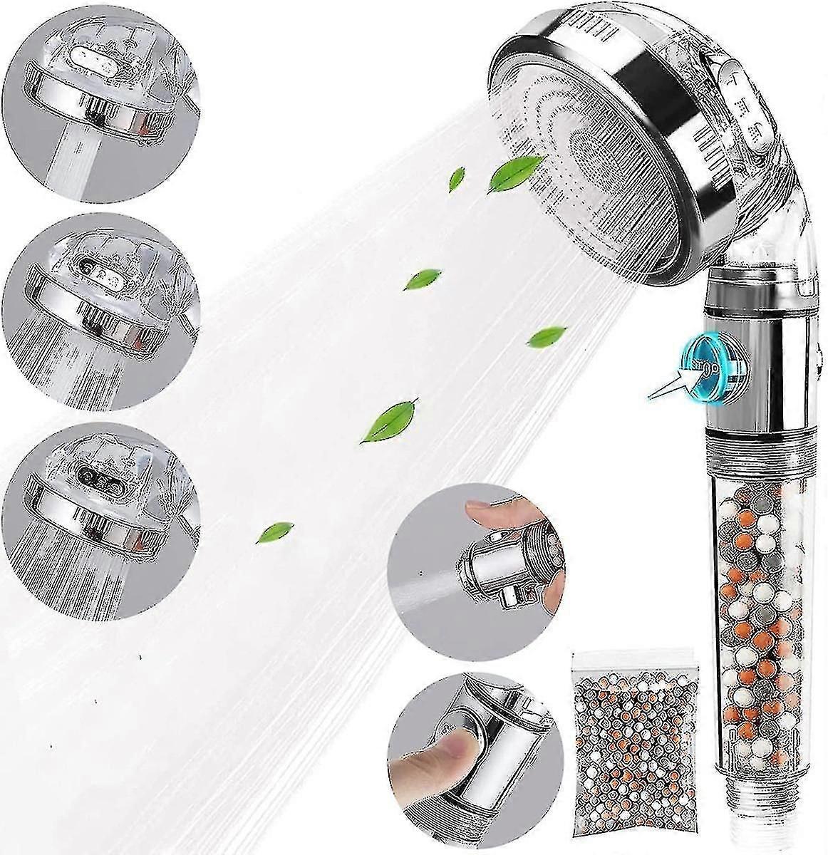 3 In 1 Shower Head Shower Head Water-saving Shower Head Ion Filter Limescale Filter