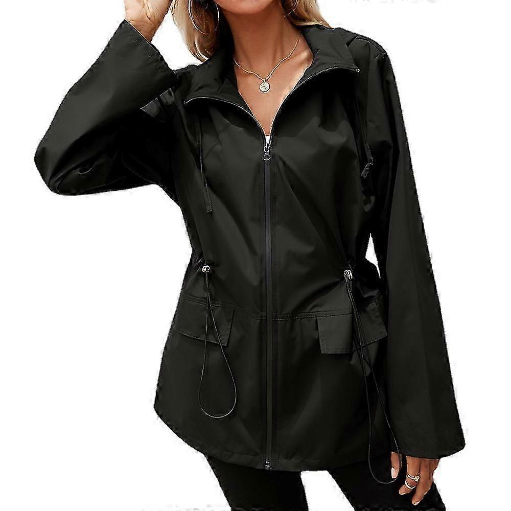 Waterproof Women's Lightweight Rain Jacket with Pockets fast