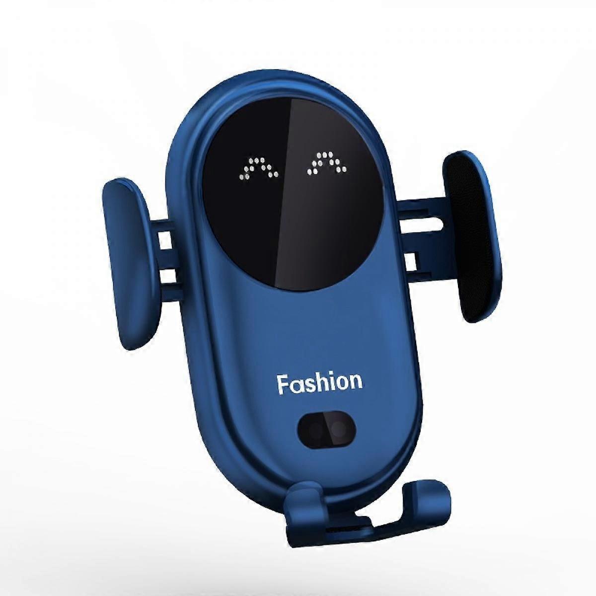 Smart Sensor Wireless Car Charger Mount, Automatic Clamping QC/QI 10W Fast Charging Car Charger Holder Compatible with iPhone 11/Xs/Xs Max/XR/X,Blue