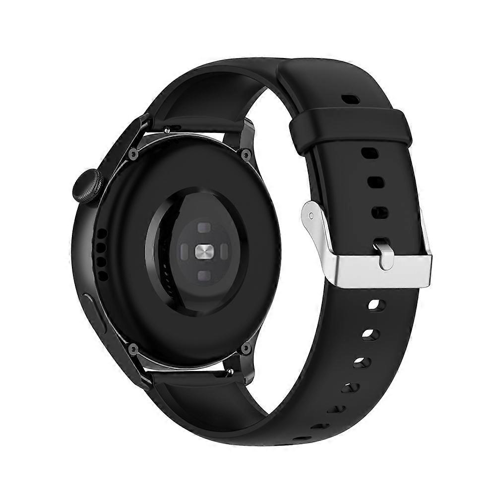 Solid Color Silicone Stainless Steel Silver Buckle Watch Band