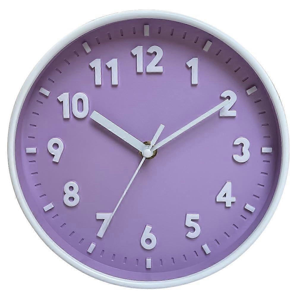 3D Silent Wall Clock 8 Inch for Home Office, Modern Design, Non-Ticking, Easy to Read, Battery Operated