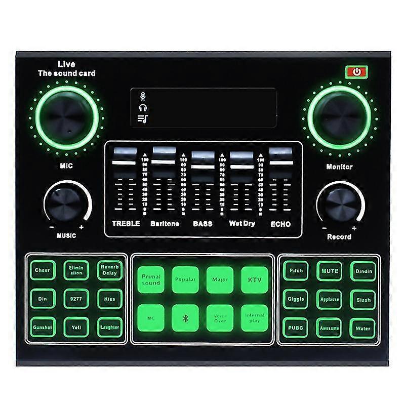 V9 Bluetooth Sound Card Usb Headset Microphone Webcast Live Streaming Sound Card Phone Computer Singing Sound Card