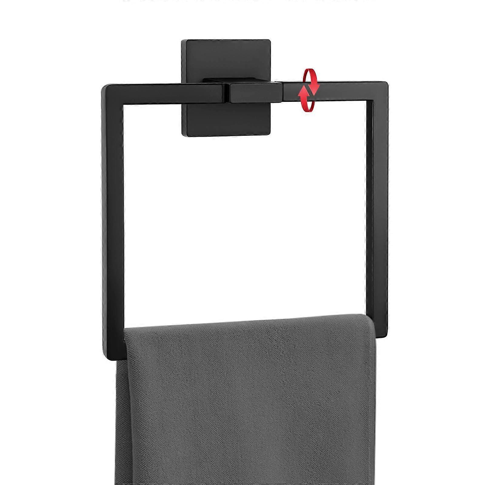 Stainless steel swivel towel ring, wall-mounted