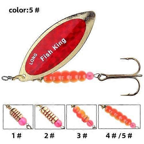 FISH KING Spinner Lure Bait With Hooks 4.5g/7.0g/12.5g/17.4g/27.1g Casting Fishing Lure Fishing Tool For Bass And Pike