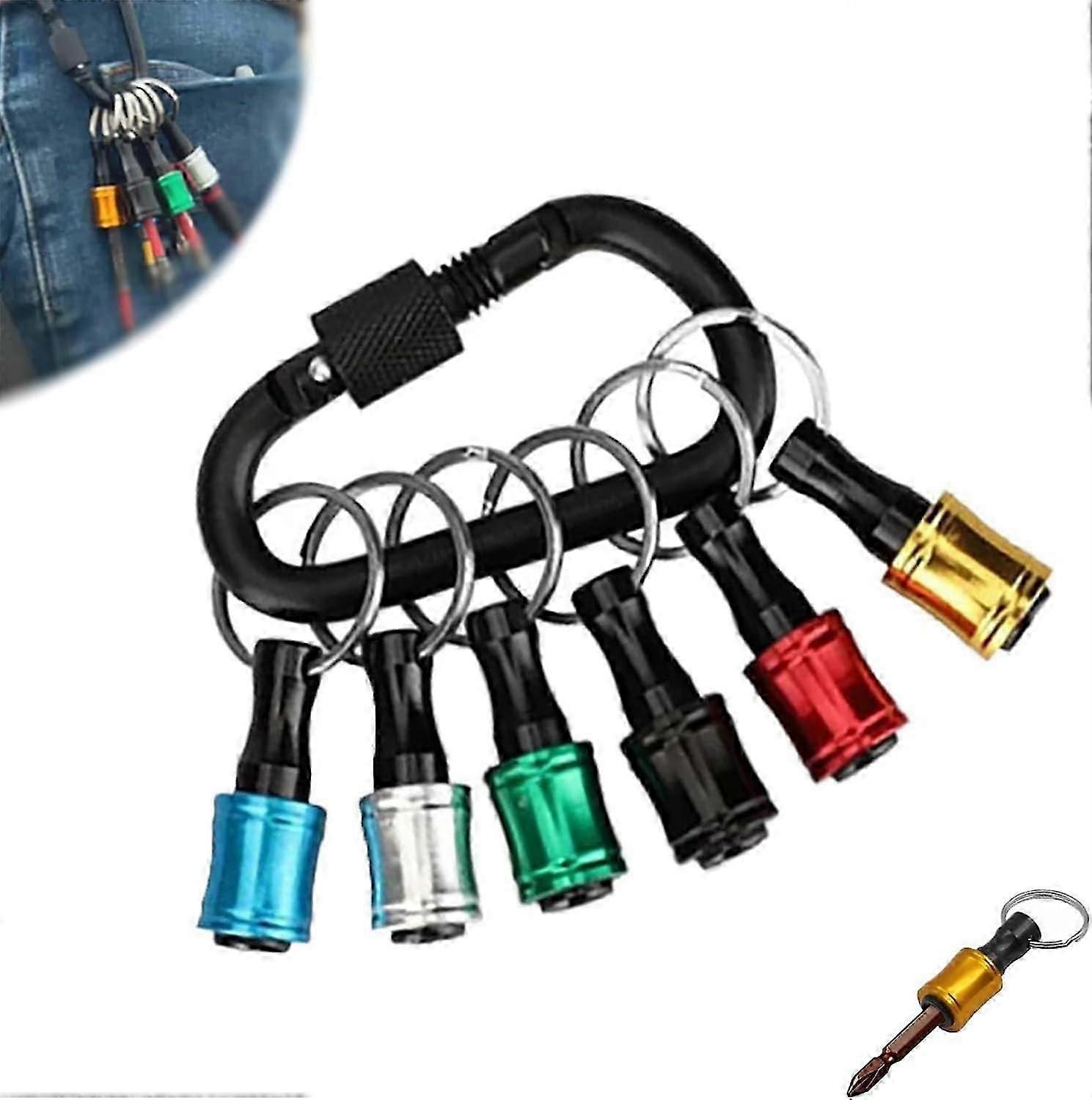 6pcs Hexagonal Screwdriver Head Bracket Hiking Buckle,Hex Shank Bits Holder fast ship