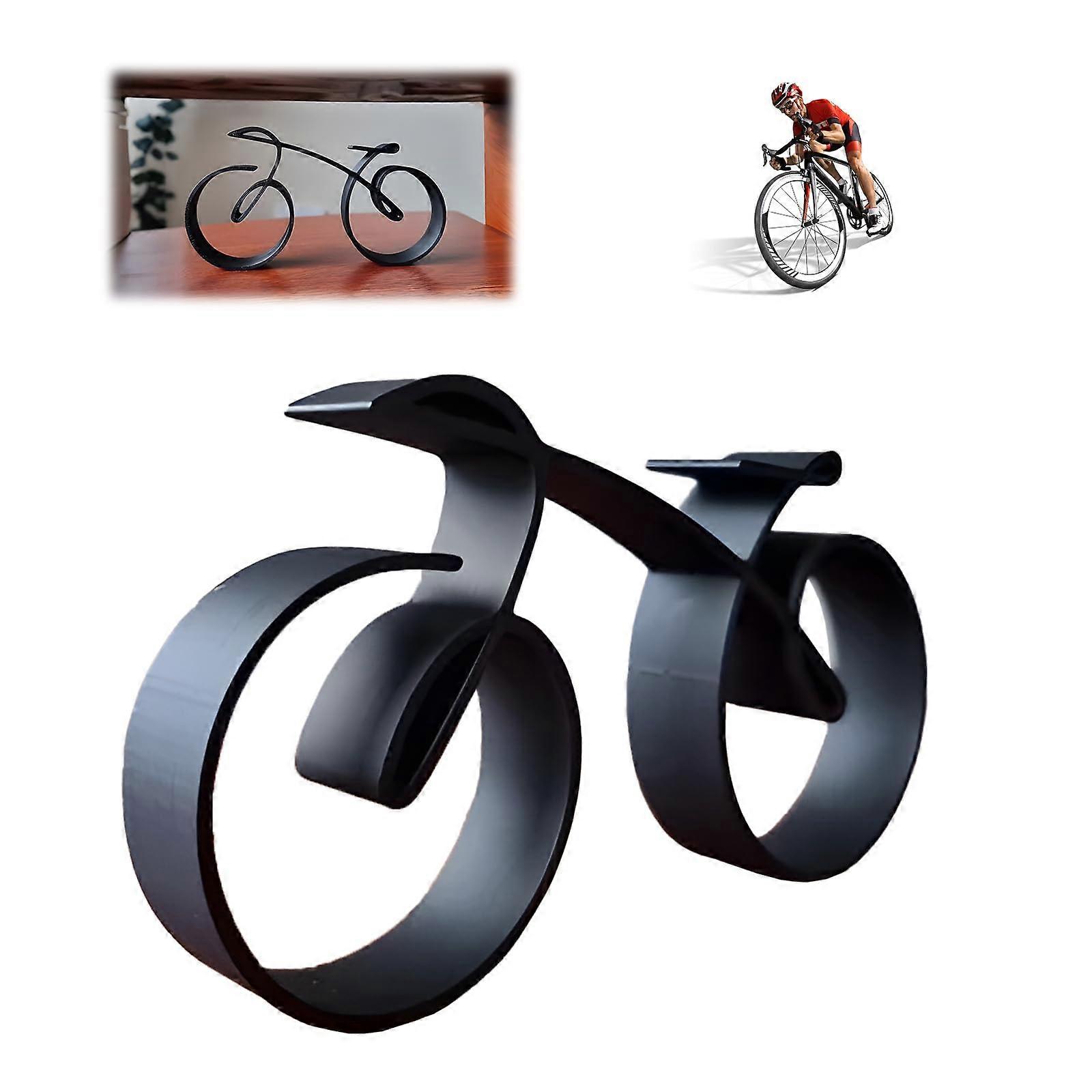 Minimalist Bicycle Sculpture Wire Frame Art, 3D Decorative Bicycle Statue for Cyclists, Home or Office Decor