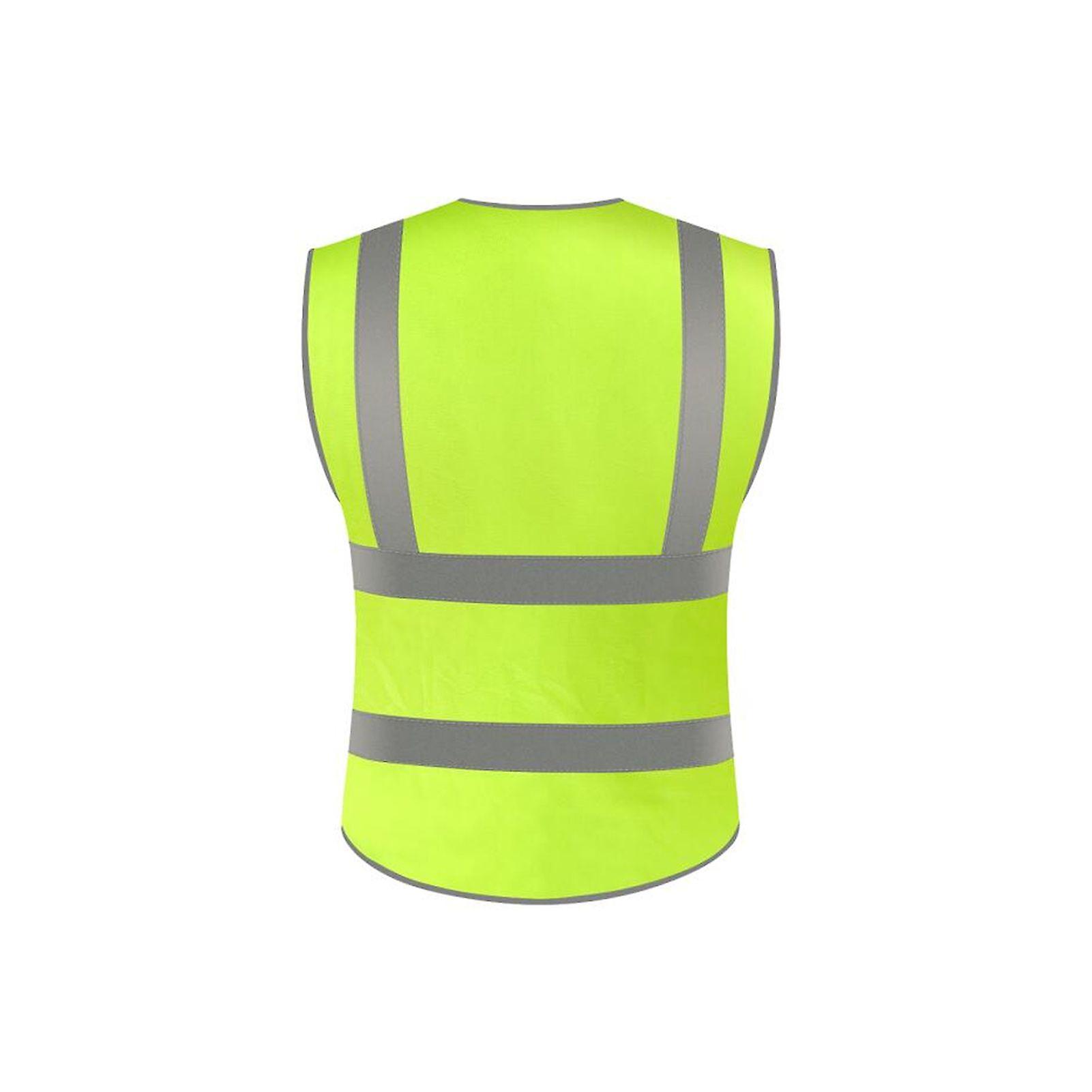 High Visibility Reflective Safety Vest Reflective Vest Multi Pockets Workwear Security Working Clothes Day Night Motorcycle Cycle Warning Safety Waist