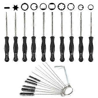 Carburetor Adjustment Tool with Carburetor Cleaning Brush Needle for Common 2 Small Engine Trimmer