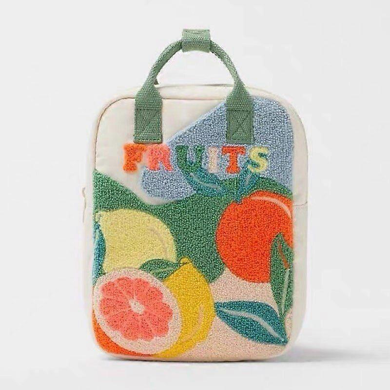 新しい刺繍サンロングネック長い首の小さな恐竜のバックパックフック髪刺繍漫画キャンバス幼稚園の子供のバックパック