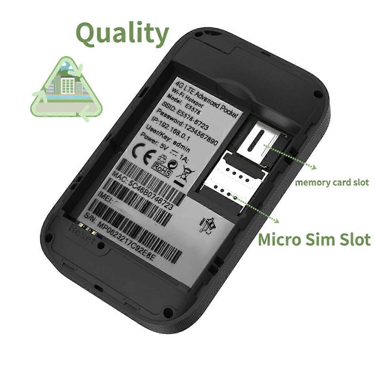 NEU 4G Router ASR Tragbarer WiFi-Kartenrouter TYPEC LTE Wireless Hotspot E5578 Wireless Internet Rout