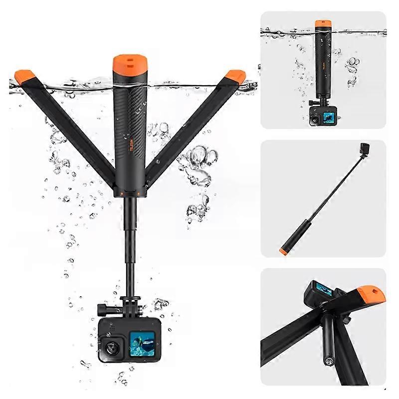 TELESIN 61cm Underwater Buoyancy Bar Retractable Selfie Stick Tripod For GoPro Insta360 DJI OSMO Action Camera S1-TSS-02