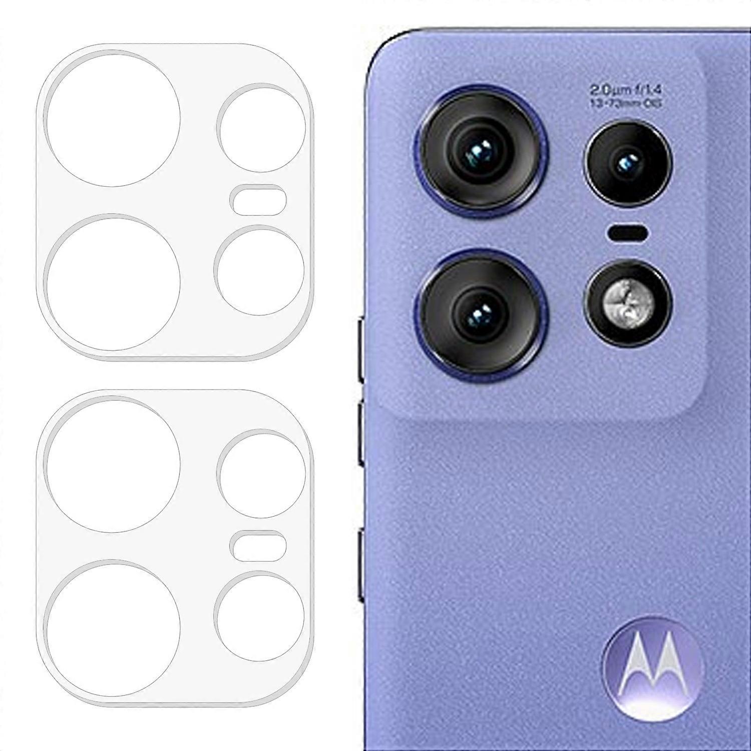 2Pcs For Motorola Edge 50 Pro 5G Tempered Glass Camera Lens Protector 3D Arc Edge