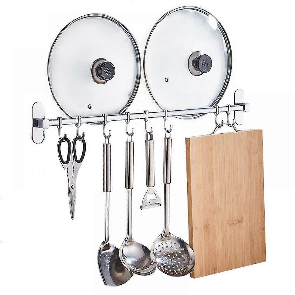 Stainless, Steel, Utensil, Rack, Wall, Mount, Space, Saving, Hooks