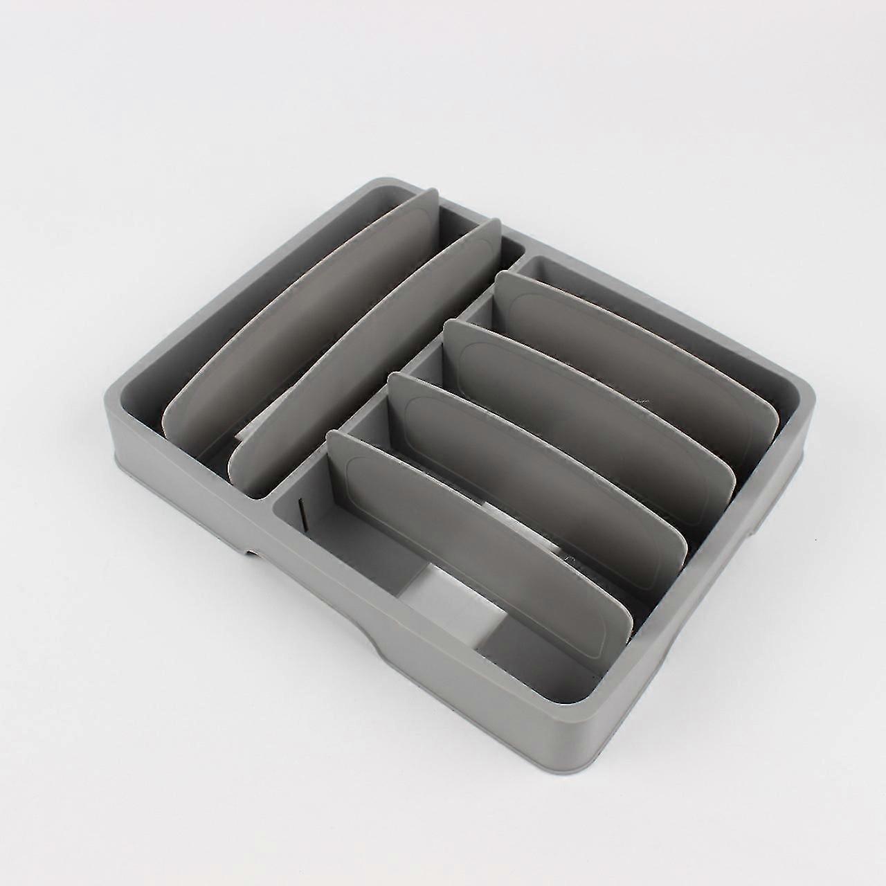 Gray Bamboo Modular Cutlery Tray