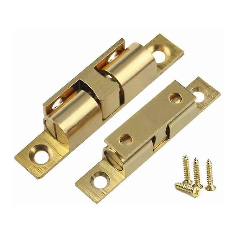 Quick Installation Double Ball Catch For Furniture, Solid Brass Heavy Duty Design Tension Latch With Adjustable Tightness, Set Of 10 Ensures Secure
