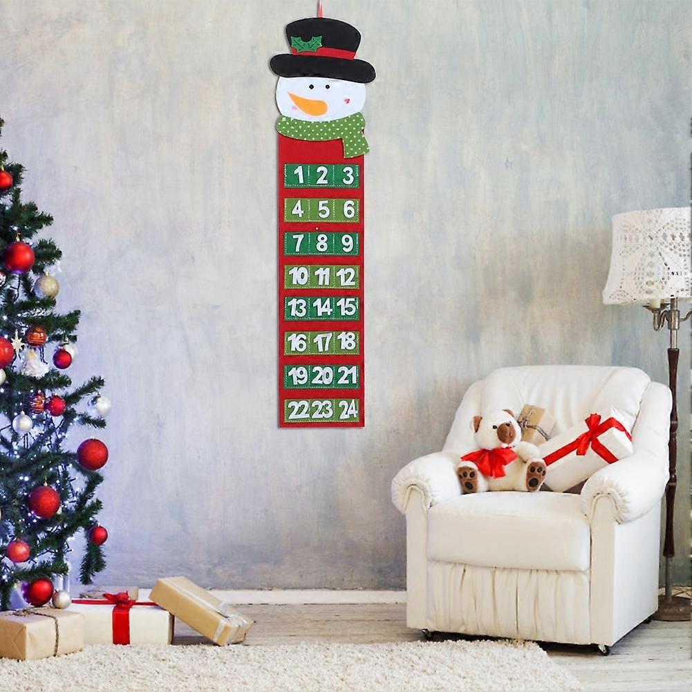 Christmas Advent Calendar Reusable Countdown Calendar Christmas Decorations Pendant