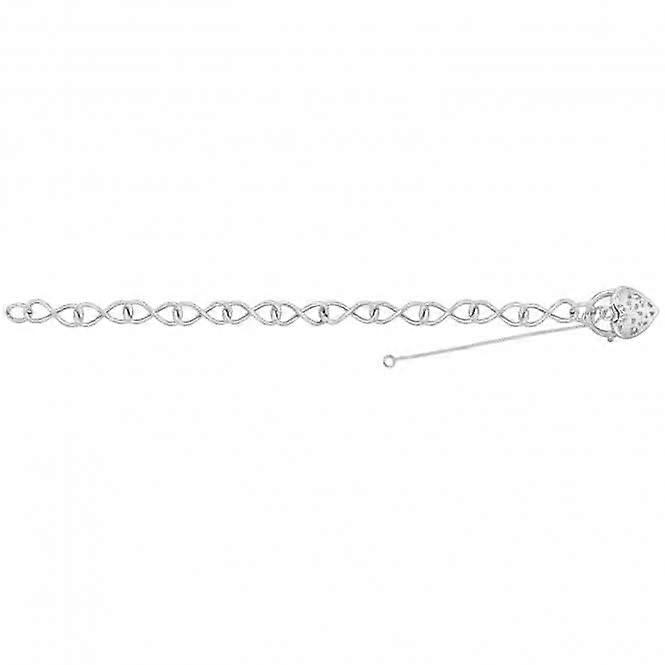 Acotis Bracciale Charm in Argento con Lucchetto Cuore G2389