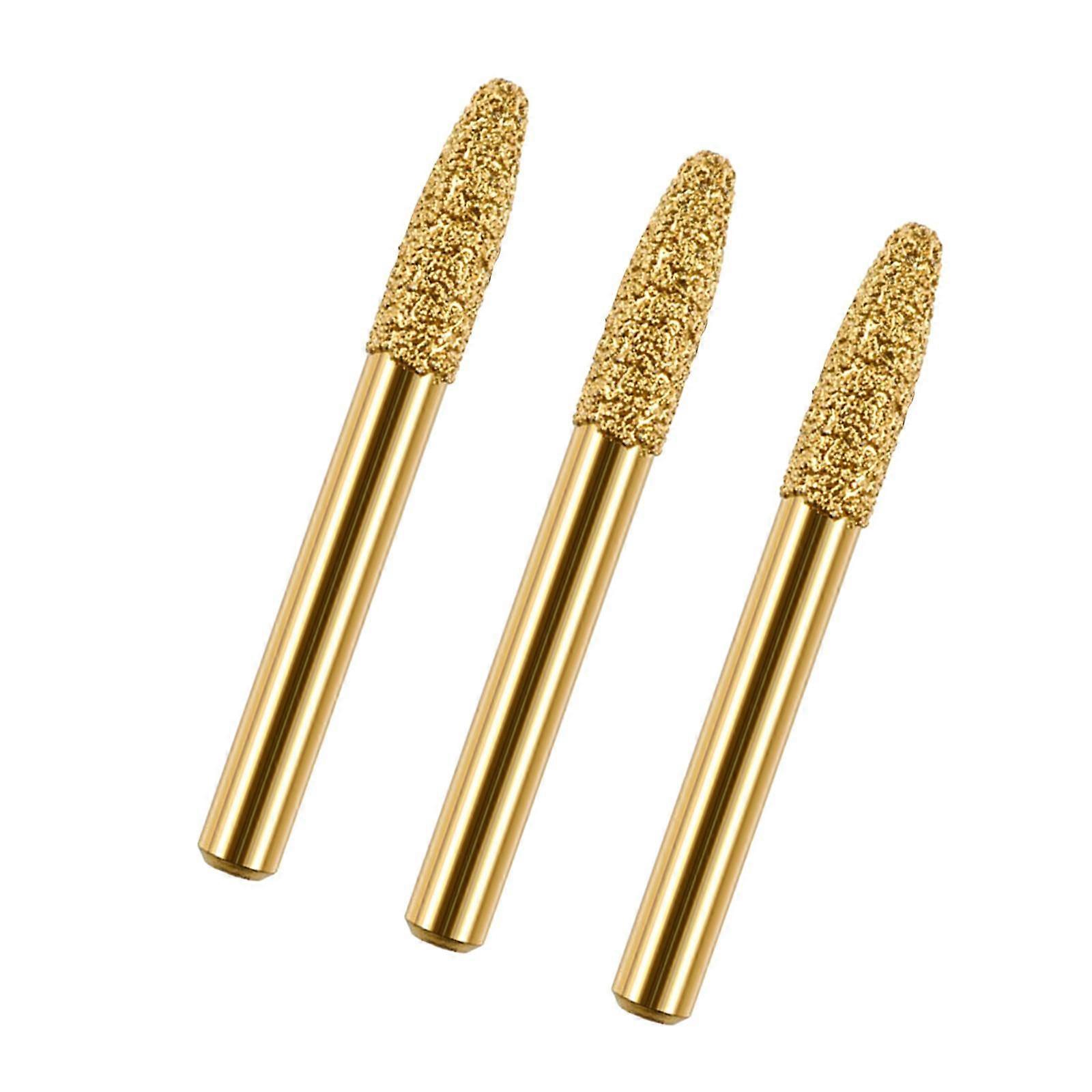 3Pcs Grinding Wheels Bits Grinding Heads Warhead Body Shape Carving Bits Rotary