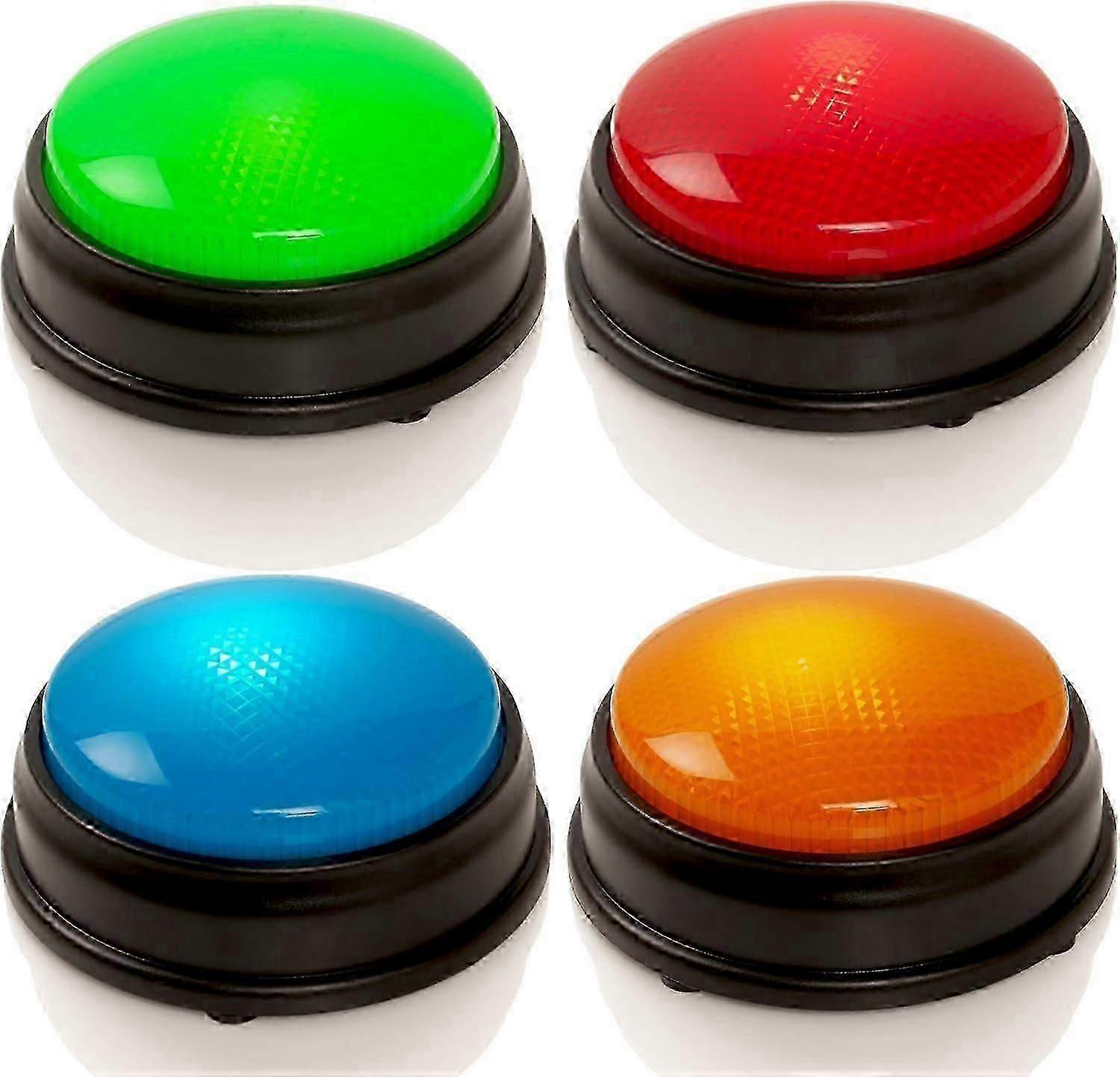 Quiz Buzzers - Set of 4 light and sound buzzers for pub quiz games