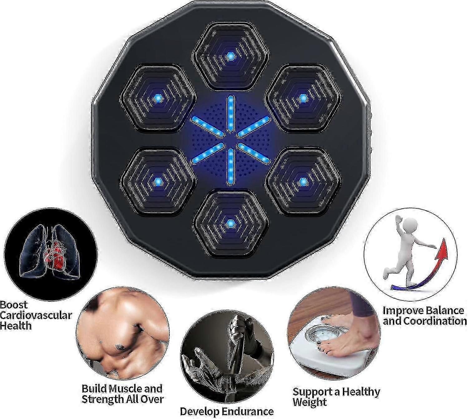 Music Boxing Machine Home Wall Mount Electronic Smart Focus Agility Training Digital Boxing Wall Target Punching Pads