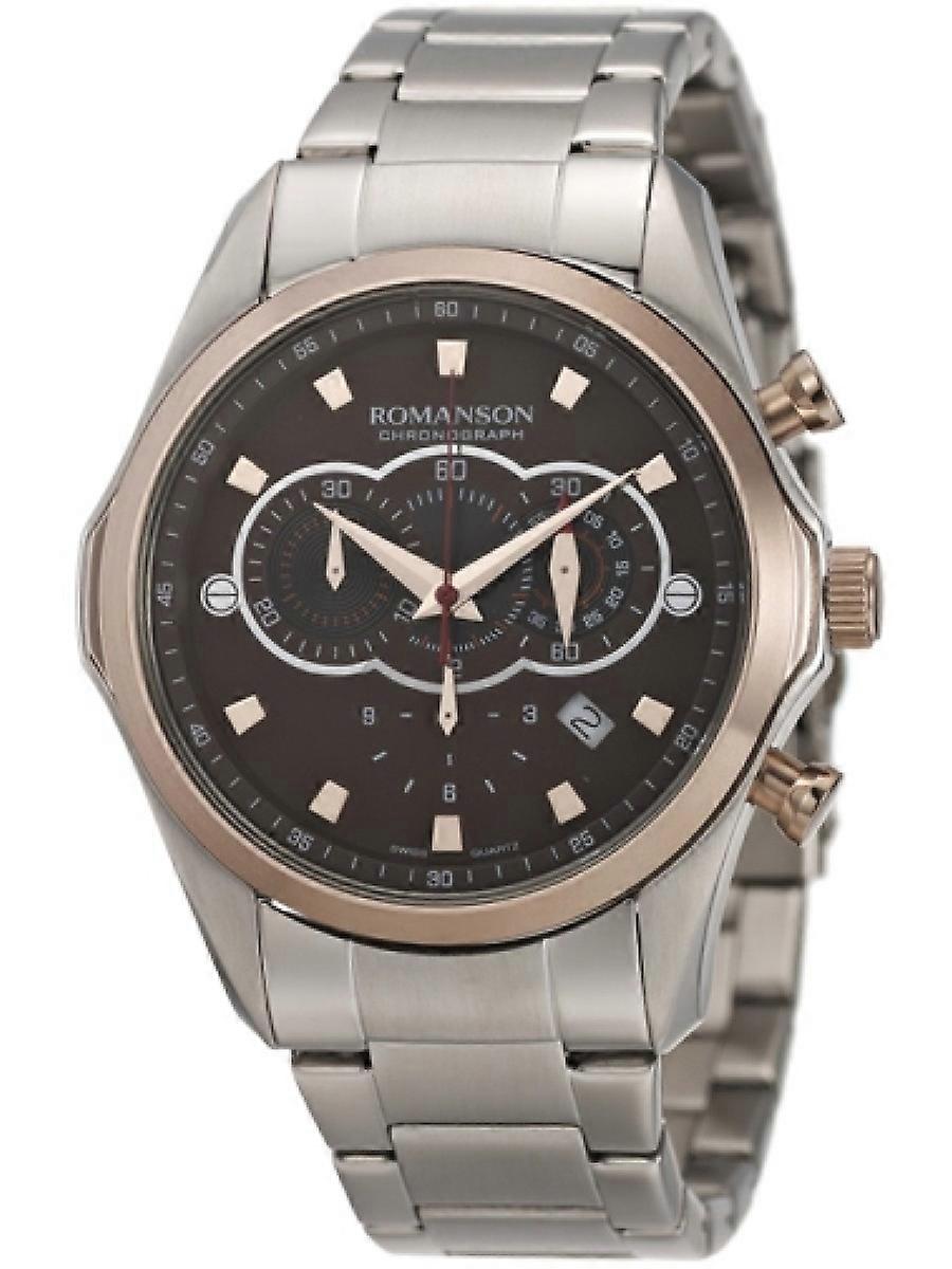 Romanson Silber Edelstahl TM3207HM1JAB6R Herrenuhr