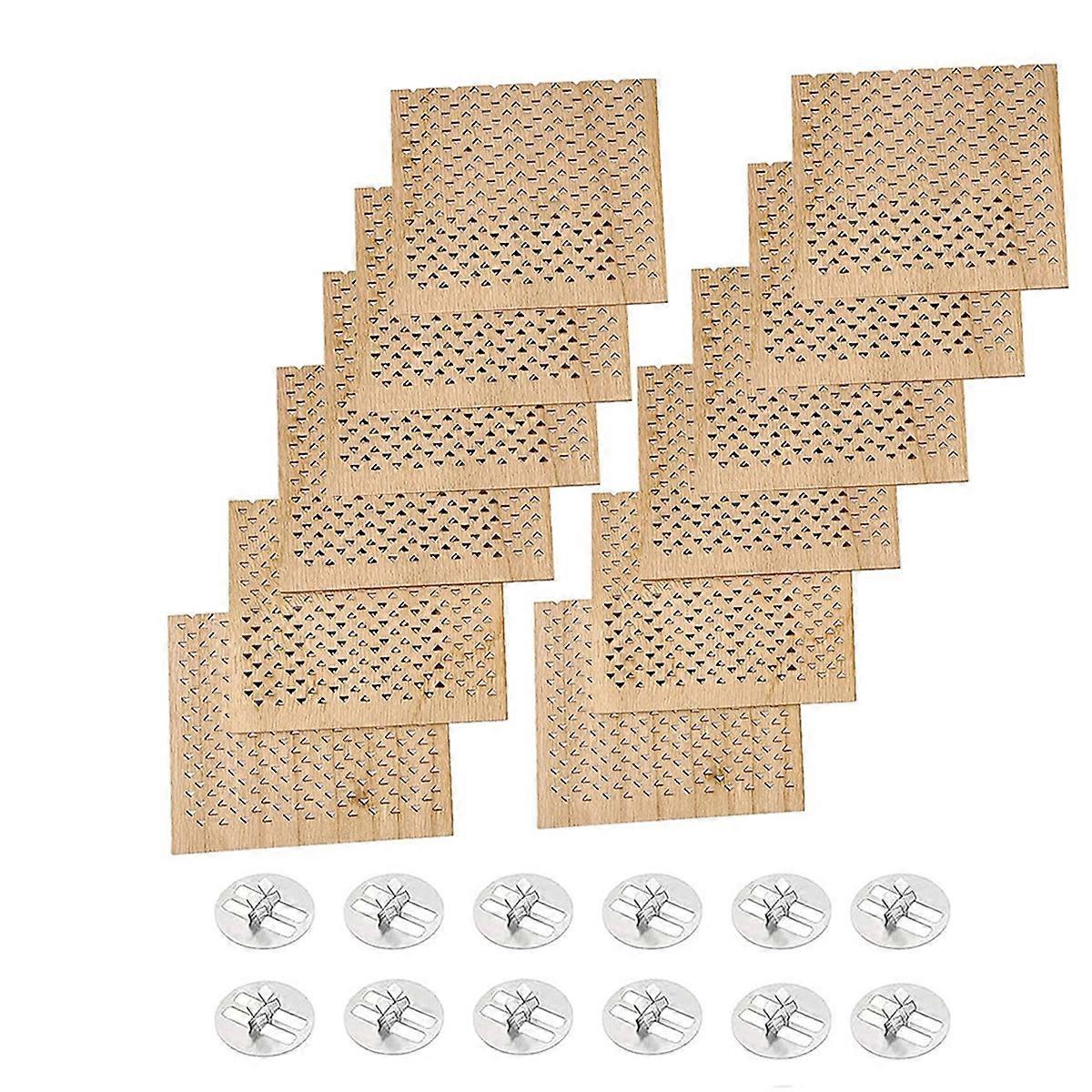12Pcs 2.75x2.36 Inch Wooden Candle Wicks for DIY Candle