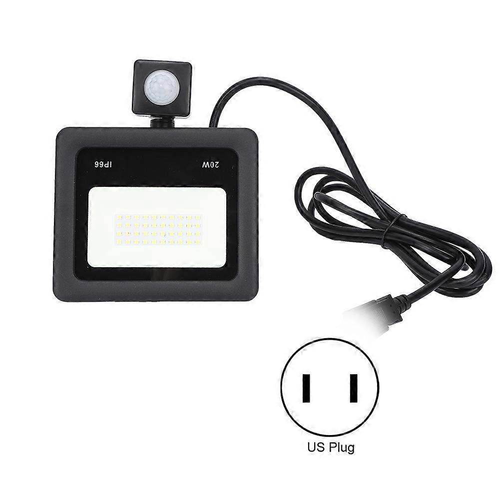 Thin LED Induction Floodlight 20W for Courtyard Corridor 3000K Warm White AC85-265V