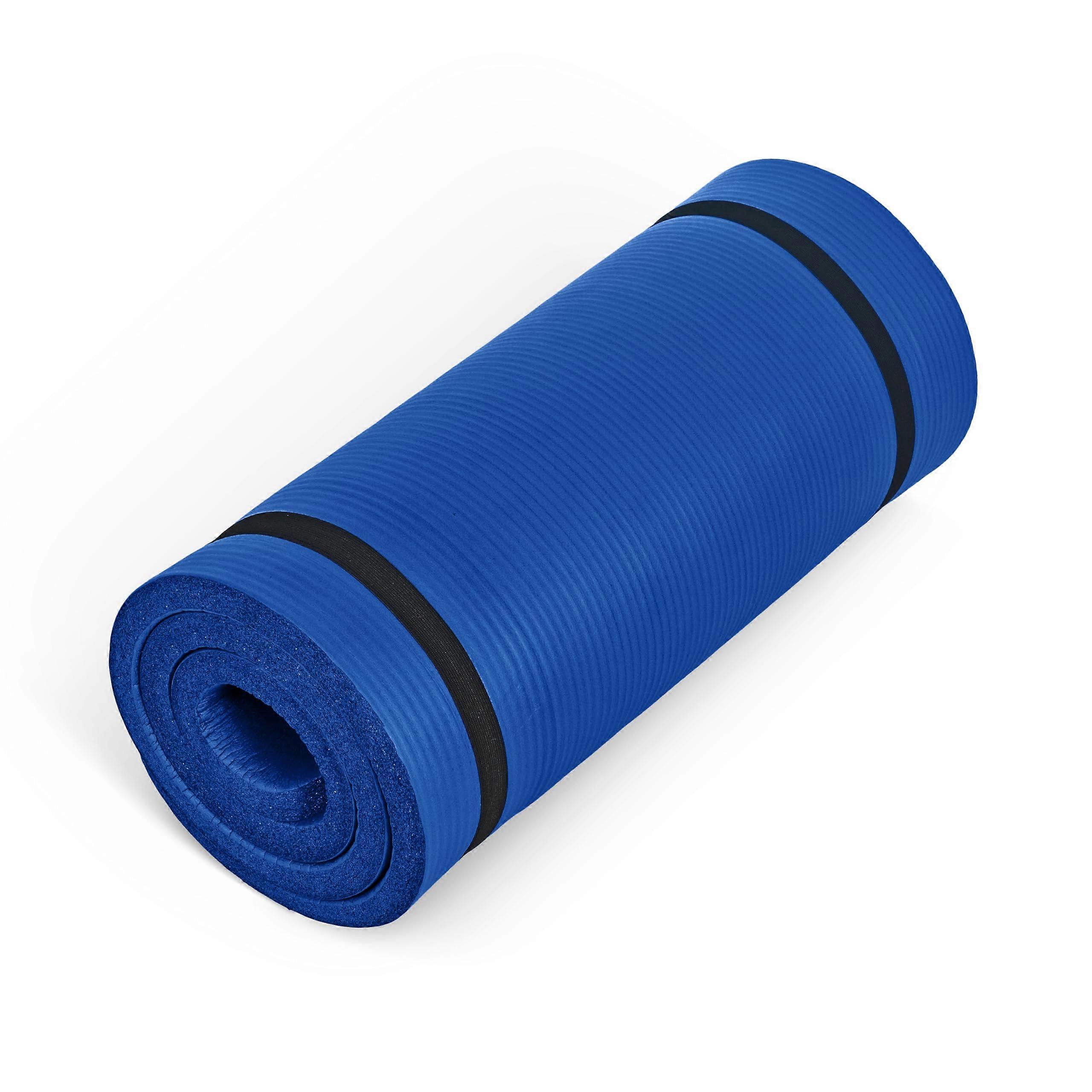 1-Inch High Density Exercise Yoga with Mat Strap | Multiple Colors