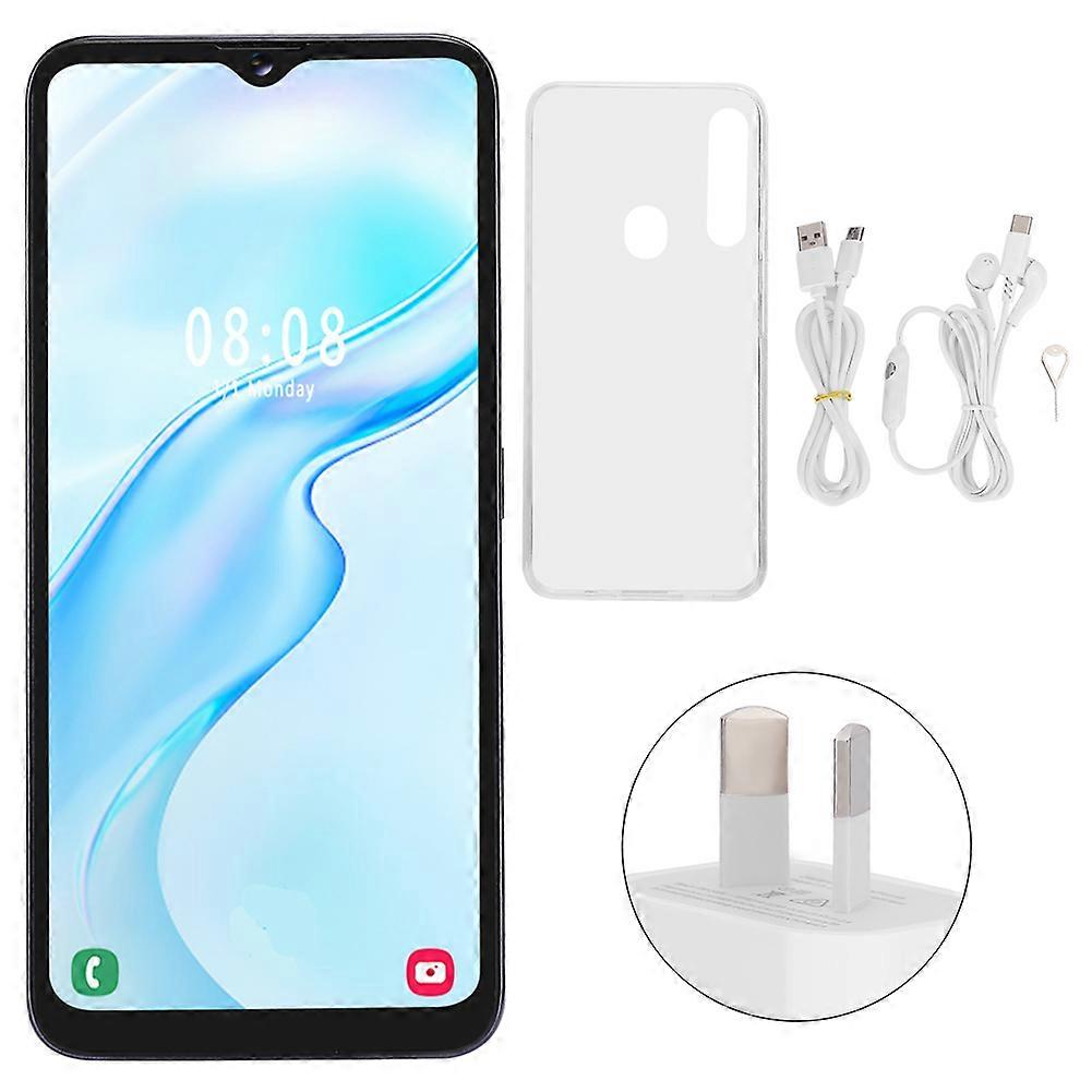 MIQOO a81 6+64G 6.7in Dual Card Mobile Phone Face ID Smartphone Black with 128G Memory Card(100-240V)