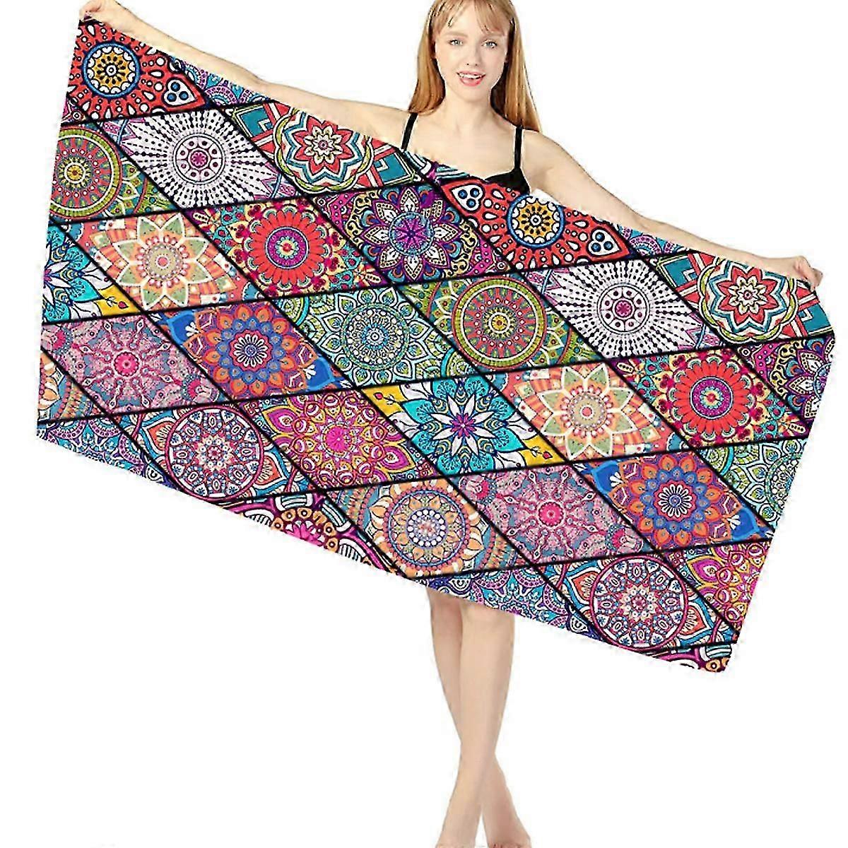 Microfiber Sand Free Beach Towel-Quick Dry Super Absorbent Oversized Large Thin Towels Blanket