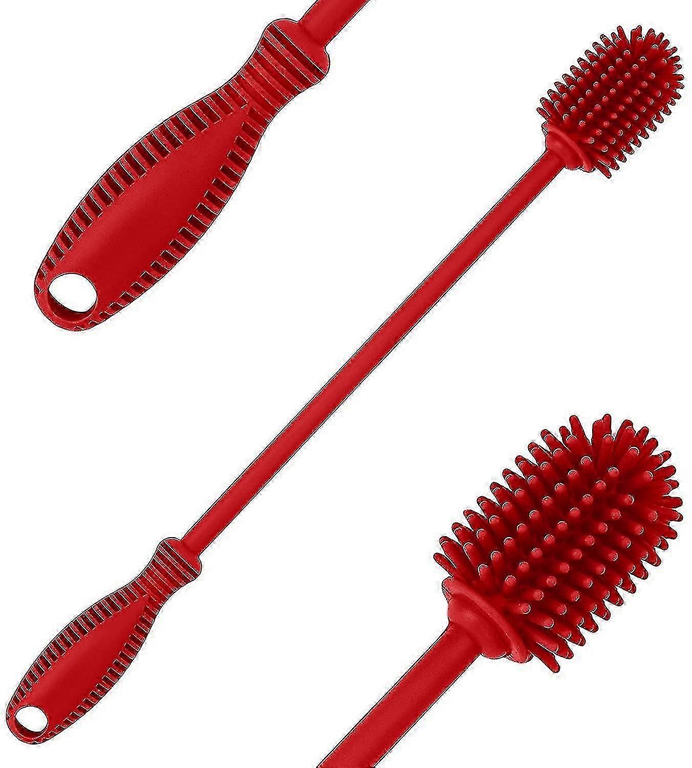 Red Silicone Bottle Washing Brush