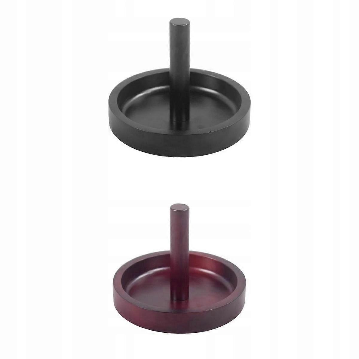 2pcs Wooden Billiard Cone Talc Bowl Cone Chalk Holder For Red And Black
