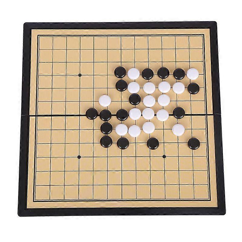 Magnetic Go Game Board 28.5 x 28.5 (28.5 Centimeters) with Unique Convex Stones - Portable and Ready to Carry Set