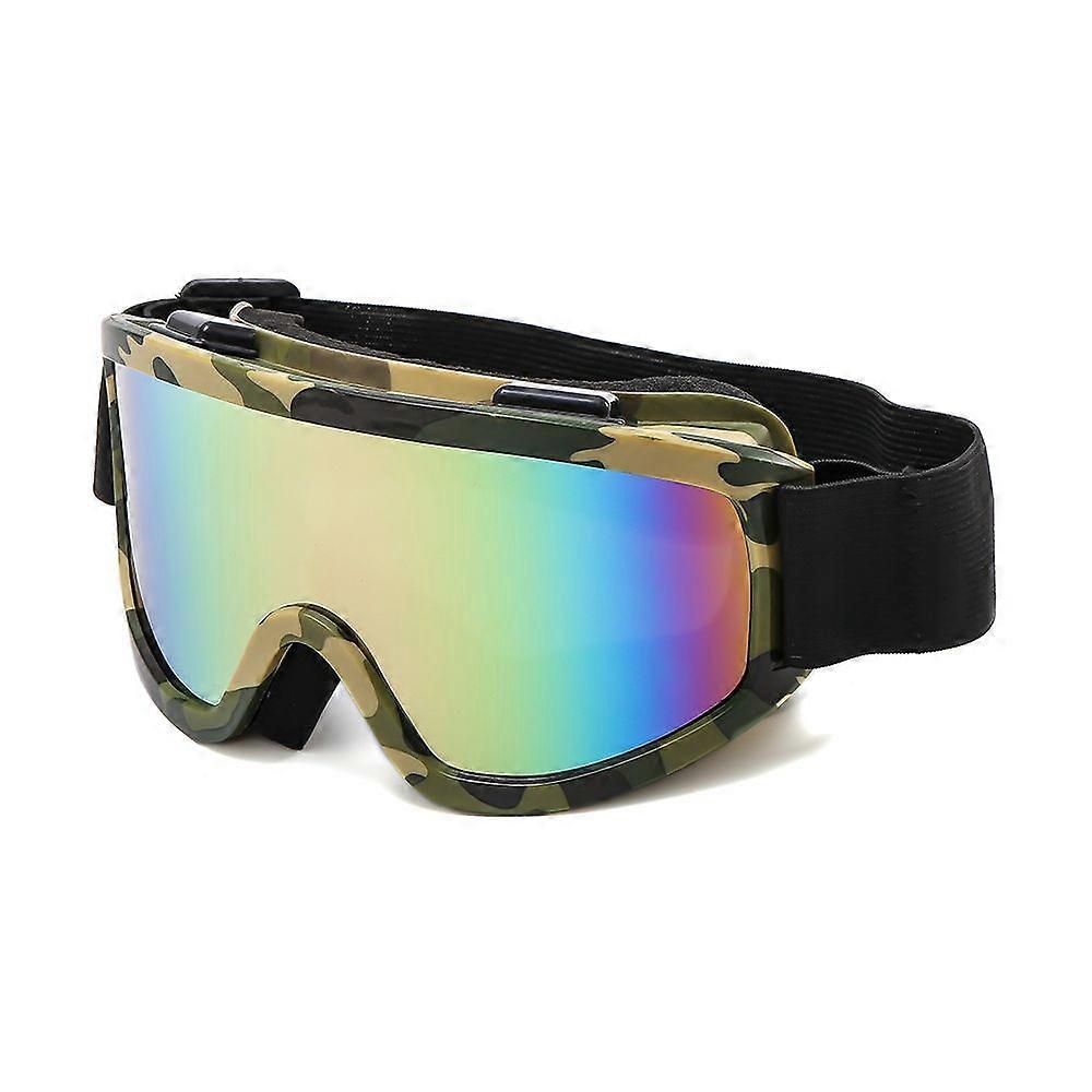 Double-layer anti-fog mountaineering ski goggles outdoor large-frame wind-proof and sand-proof colorful polarized sports glasses