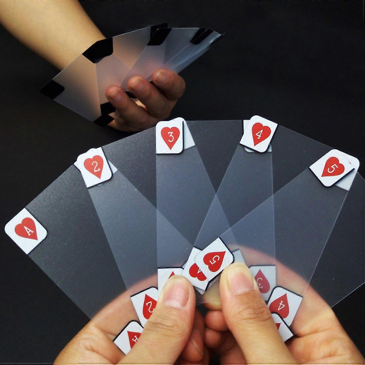 Transparent Plastic Waterproof Novelty Poker Index Playing Cards