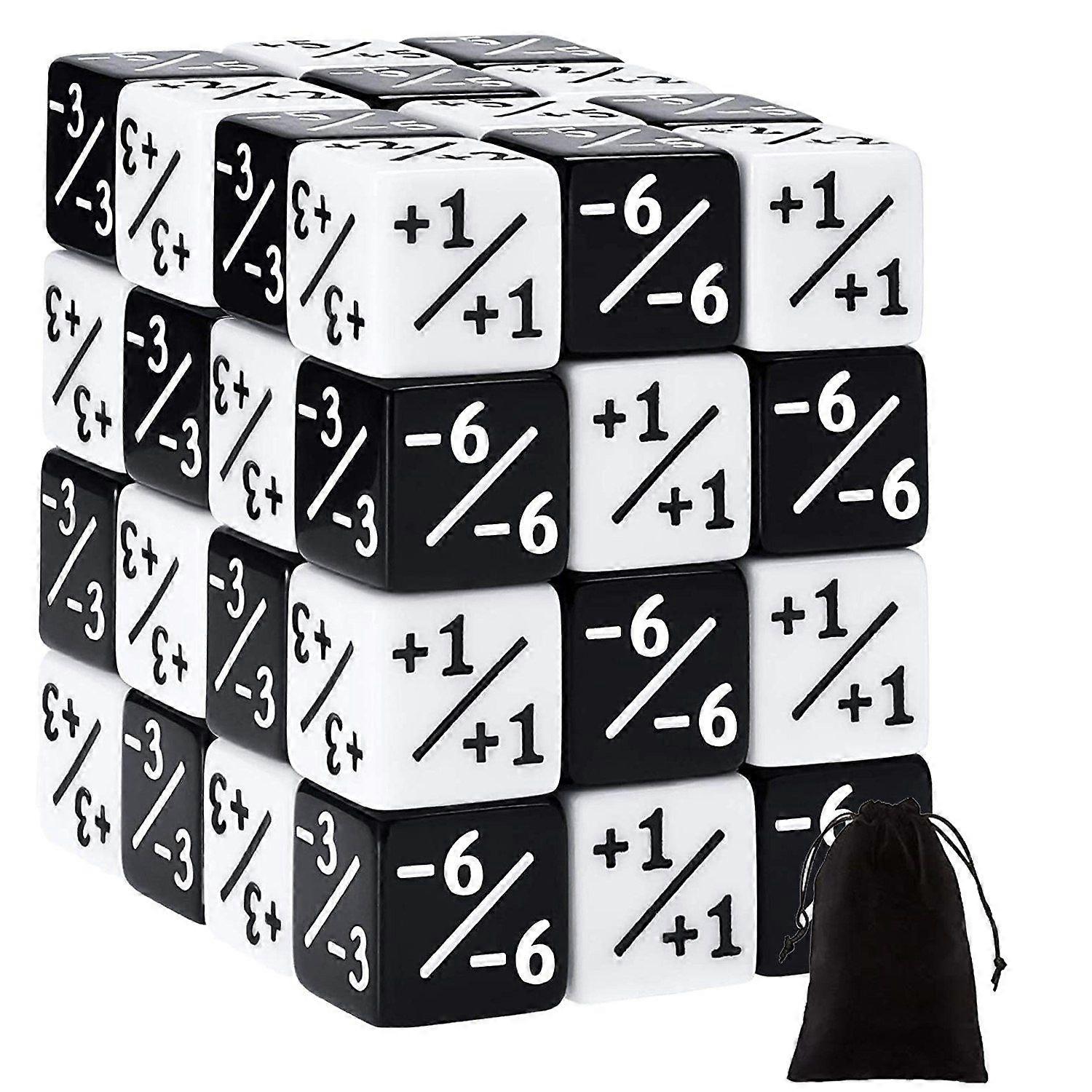 48 Pieces 16mm Dice Counters Token Dice Loyalty Dice D6 Dice Square for ,,Card Gaming