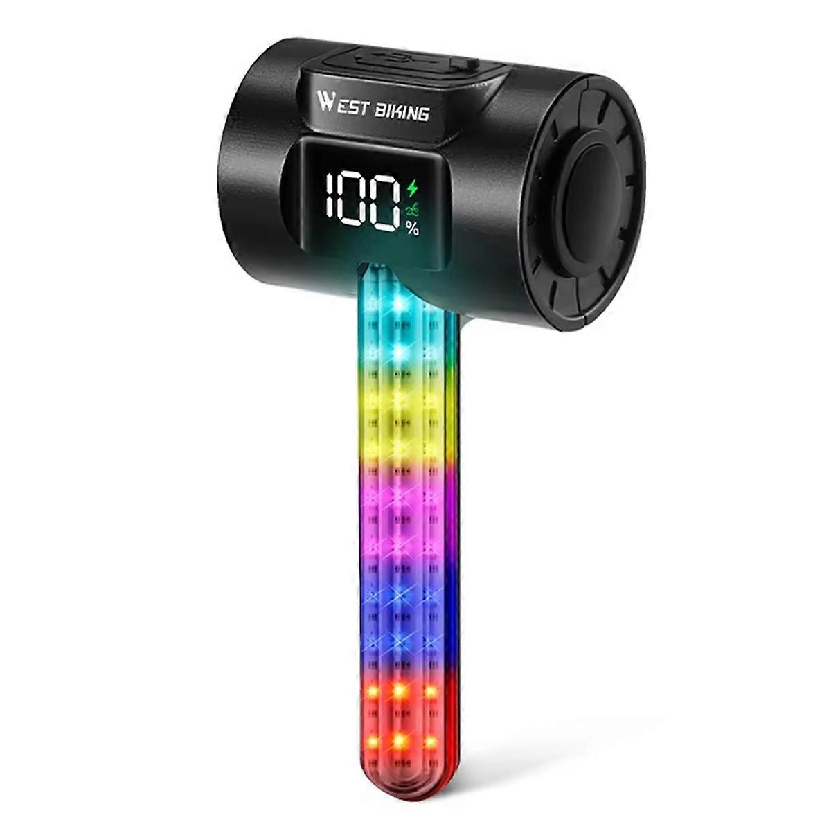 Bicycle Taillight Power Display Intelligent Sensing Navigation Bike Rear Light Type-C Charging LED