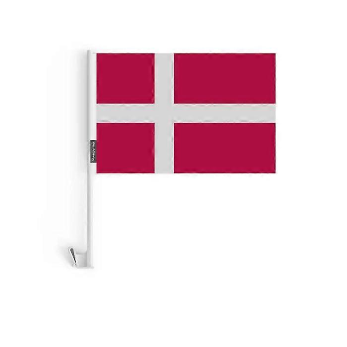 Denmark Car Flag – 14 x 21 cm – Polyester Fabric – Window Attachment – 20 pieces