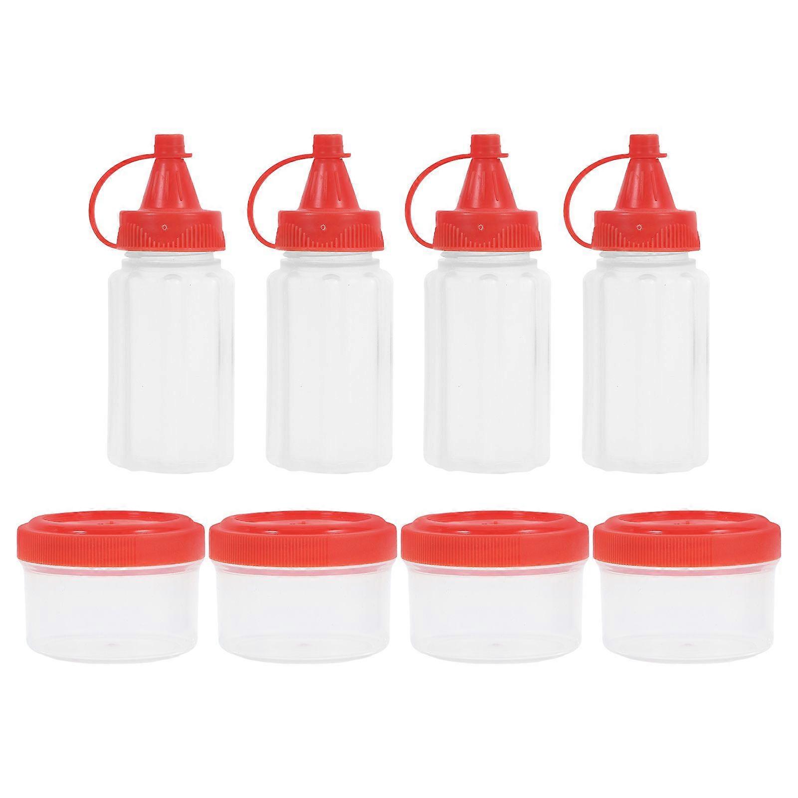1 Set Mini Jam Squeeze Bottle Salad Dressing Container Mini Portion Control Dressing Cups Small Sauce Containers Sauce Seasoning Box for Meal Prep