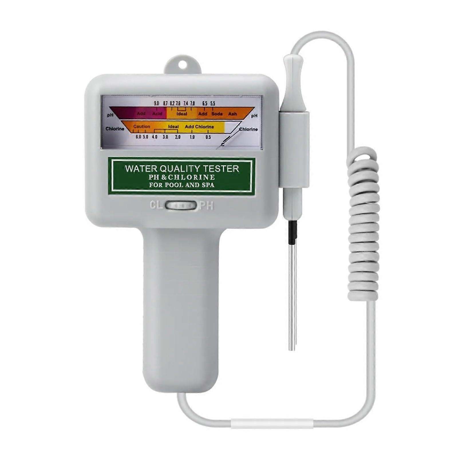 2-In-1 PH And CL2 Meter For Pool And Spa, PC101 Chlorine Monitor Tester, Hot Spring Water Quality Analysis For Aquarium