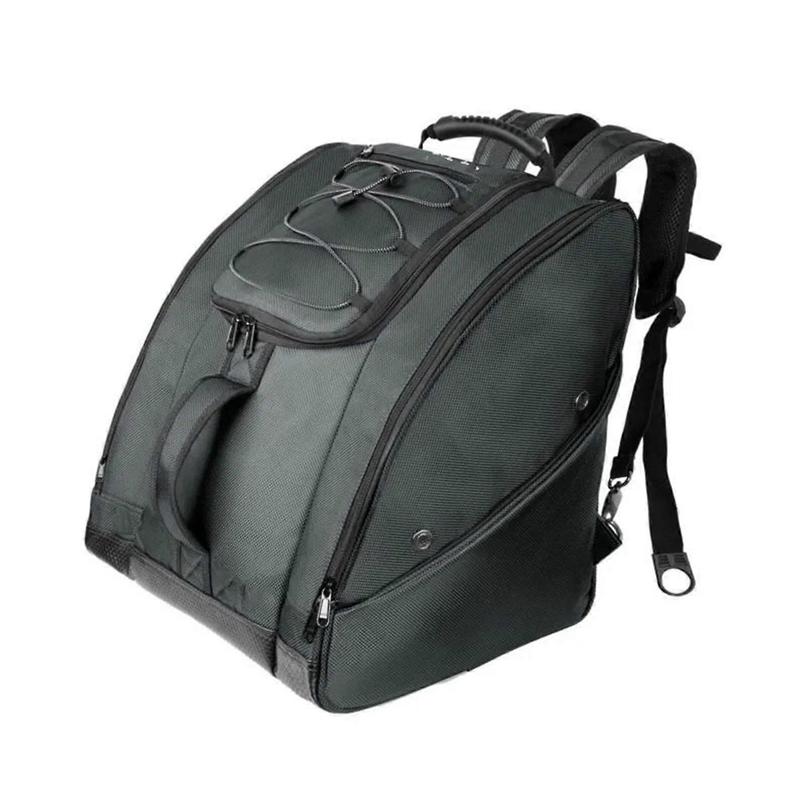 Ski Storage Bag, Ski Boot Bag, Ski Gear Backpack, Ice Skates Storage, Large Capacity, Grey