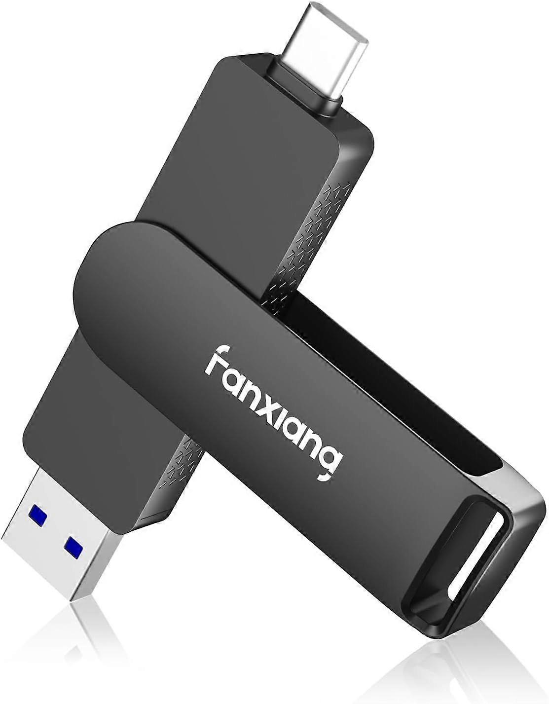 1TB External SSD USB Flash Drive Up to 2000MB/s USB 3.2 Gen2, 2-in-1 Dual USB
