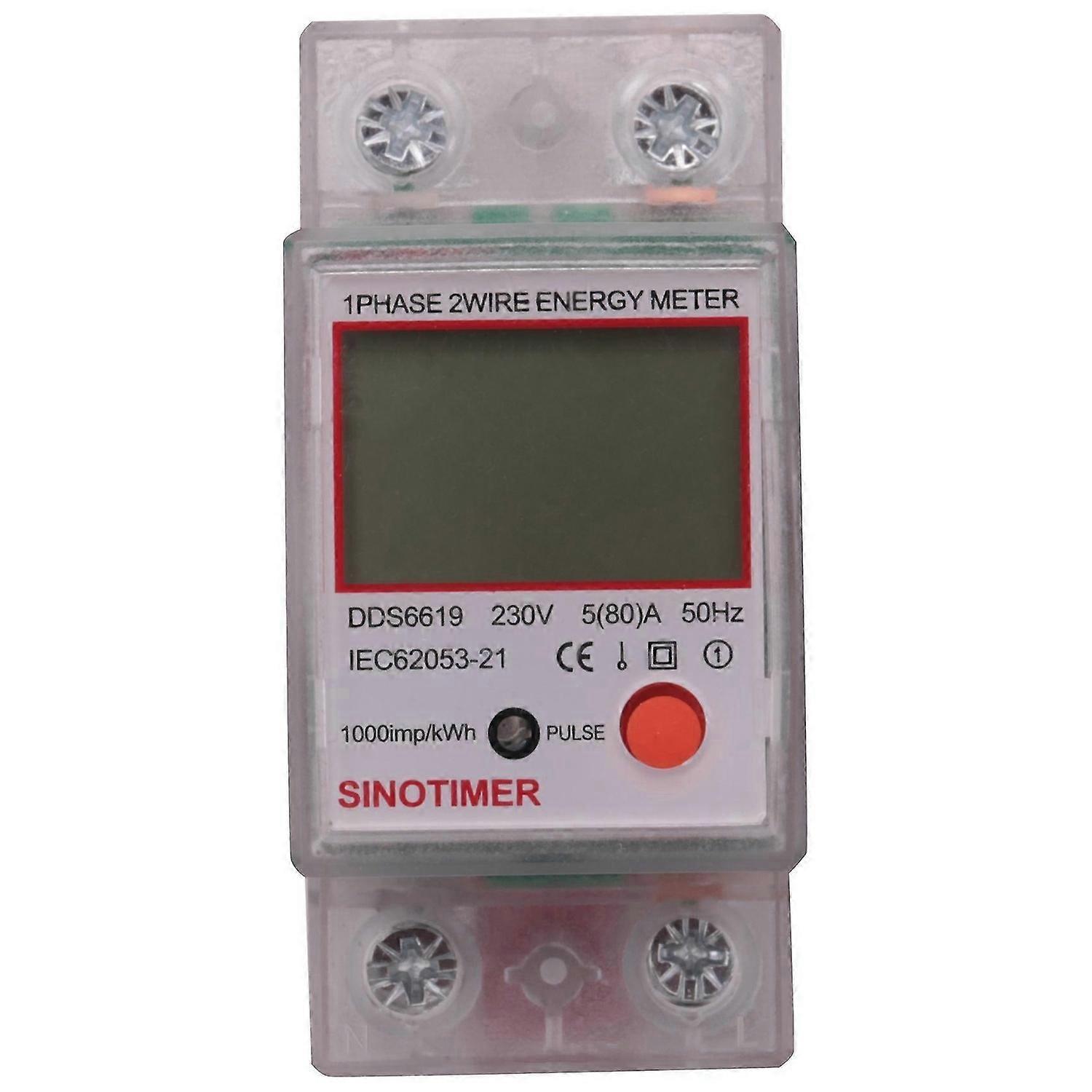 DDS6619-012 220V 80A LCD Digital Single Phase Energy Meter KWh Power Monitor