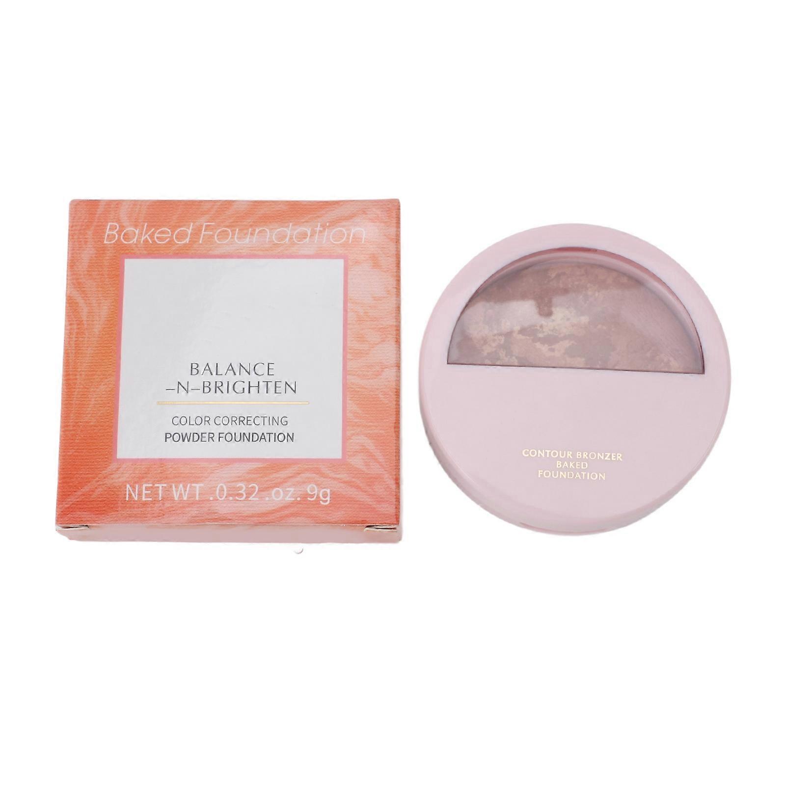 Bronze Setting Powder 9g Cosmetic Marbleized Coverage Moisturizing Bronzing Powder for Highlighting Contour Tan