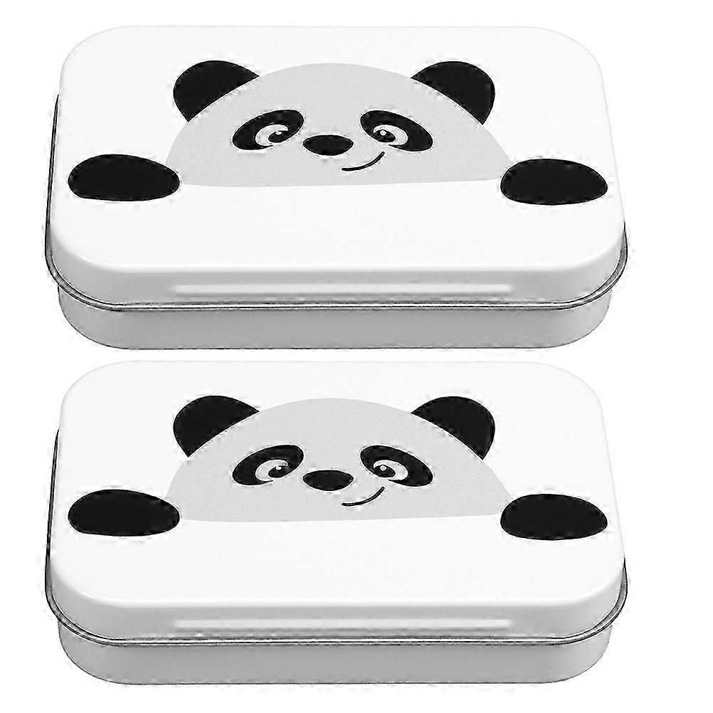 2Pcs Tinplate Storage Box Cookie Storage Case Cookie Container Tinplate Cookie Case